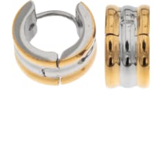 Silver Bar Steel ring 7x9 goldsteelgold earrings