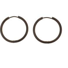 Silver Bar Steel tube 20 mm black earrings