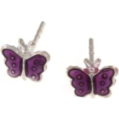 Silver Bar Butterfly silver earrings