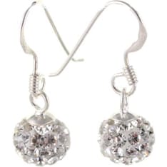 Silver Bar Pallo 8 mm Bling hopeakorvakorut
