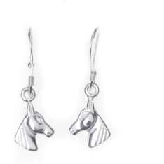 Silver Bar 4098 Horse head silver earrings