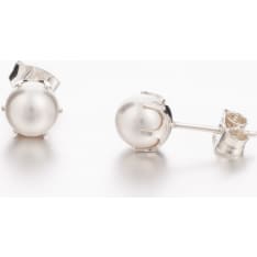 Silver Bar 4220 sterling silver pearl earrings