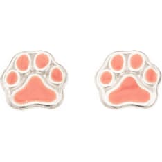 Silver Bar 4981 paw earrings