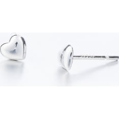 Silver Bar 5323 Mini heart silver earrings