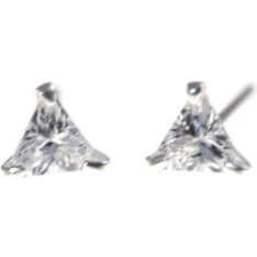 Silver Bar Triangle earrings