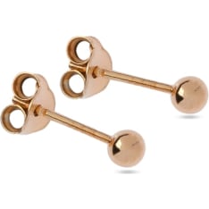 Silver Bar Gold-plated ball silver earrings