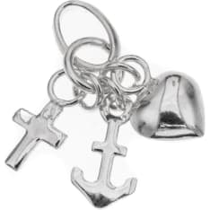 Silver Bar 5771 Faith-hope-love silver pendant