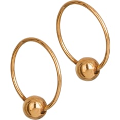 Silver Bar Body 12mm gold-plated silver earrings