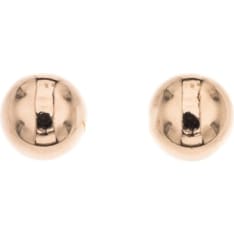 Silver Bar 5841 Gold-plated ball 8 mm silver earrings