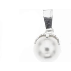 Silver Bar Crown of pearl silver pendant