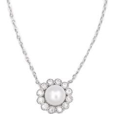 Silver Bar 6497 Pearl necklace
