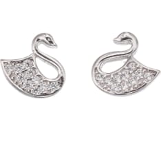 Silver Bar 7439 Finlandia Swan silver earrings