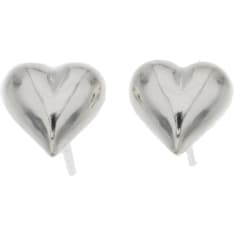 Silver Bar Warm heart silver earrings