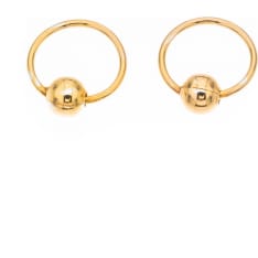 Silver Bar Body 10 mm gold-plated silver earrings