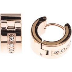 Silver Bar Steel 7-14 cz-stripe steel earrings