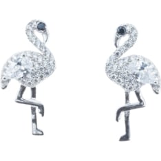 Silver Bar 8418 Mustasilmä Flamingo silver earrings