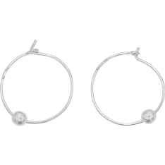 Silver Bar 8447 training ring earrings