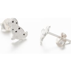 Silver Bar Seated Dalmis Earrings