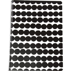 Marimekko Räsymatto Black-and-White A4/40 Spiral Notebook
