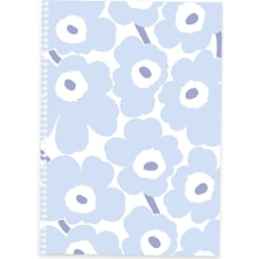 Marimekko Poppy light blue A4 spiral notebook