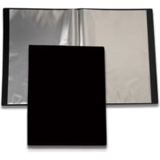 Black A4 presentation folder with front pocket