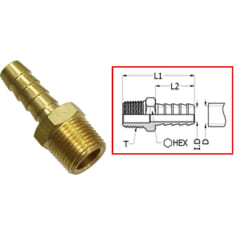 Sea-X polttoaineliitin Universal 3/8 NPT x 5/16