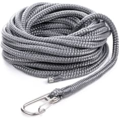 Qvarken Dockline 14mm 12m harmaa kiinnitysköysi karbiinihaalla