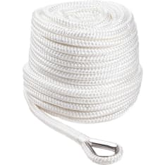 Qvarken Dockline 16mm 40m valkoinen ankkuriköysi koussilla