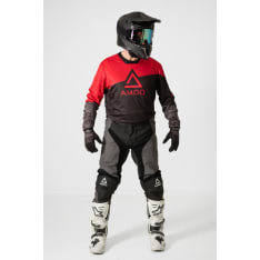 AMOQ Ascent Strive Jersey Black/Red crossipaita