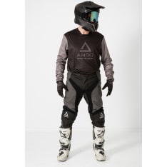 AMOQ Ascent Comp Jersey Black/Grey crossipaita