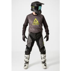 AMOQ Ascent Comp Jersey Grey/Black/HiVis crossipaita