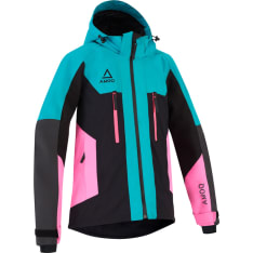 AMOQ Aspect turquoise/black/pink women's sled jacket