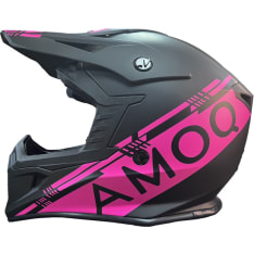 AMOQ Meteor V2 black/pink motocross helmet