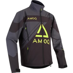 AMOQ Snowcross musta/harmaa/hivis kelkkatakki