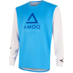 Amoq Ascent Comp Riding Shirt Light Blue-White