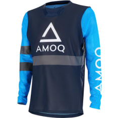 Amoq Airline Mesh Riding Shirt Dark Blue-Light Blue