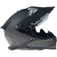 AMOQ Recoil Carbon ADV Blackout adventure-kypärä sähkövisiirillä
