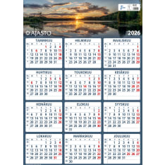 Ajasto Maxi 2026 seinäkalenteri
