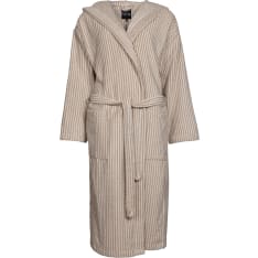 RATIA® striped terry bathrobe with hood