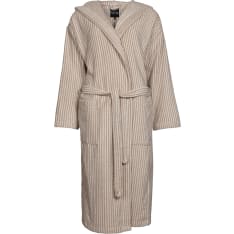 RATIA® striped terry bathrobe with hood