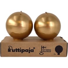 Puttipaja 2pcs metallic ball candle with stand