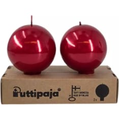 Puttipaja 2pcs metallic ball candle with stand