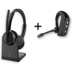 Insmat BTH-M119 noise-cancelling headphones with charging dock