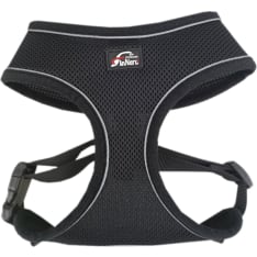 Finnero Light Reflective Black Pet Harness