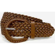 Veniz braided leather belt 50mm