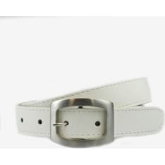 Veniz White Leather Belt