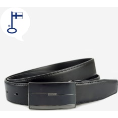 Veniz 35mm leather belt with plate buckle