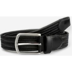 Veniz elastic braided leather belt 35mm