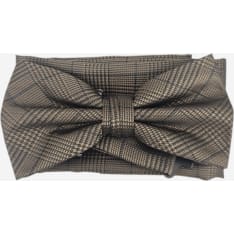Veniz men's Bow tie pocket square checkered