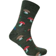 GreenGo Merino wool sock sieni